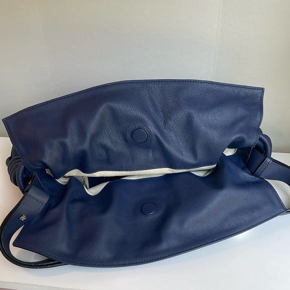 LOEWE Flamenco Knot Napa Leather Bag Navy - Picture 14 of 17